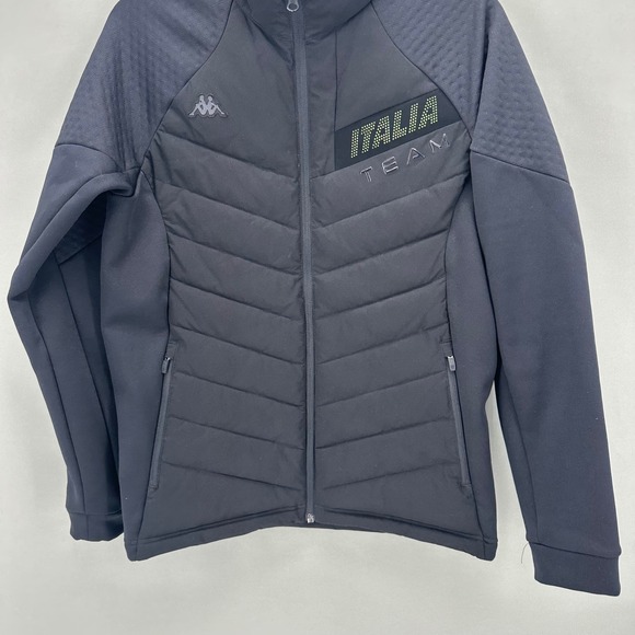 Kappa Italia Team Insulated Jacket Black Womens Size Medium Full‎ Zip Softshell - Picture 3 of 10